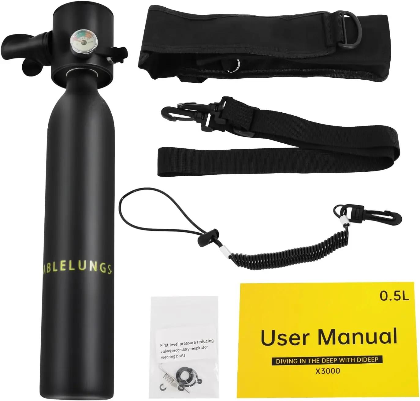 Portable Diving Oxygen Tank Diver Equipment 0.5L Mini Diving Bottle Breathing Freedom Underwater for 15 to 20Minutes for Diving чёрный
Portable Diving Oxygen Tank Diver Equipment 0.5L Mini Diving Bottle Breathing Freedom Underwater for 15 to 20Minutes for Diving чёрный