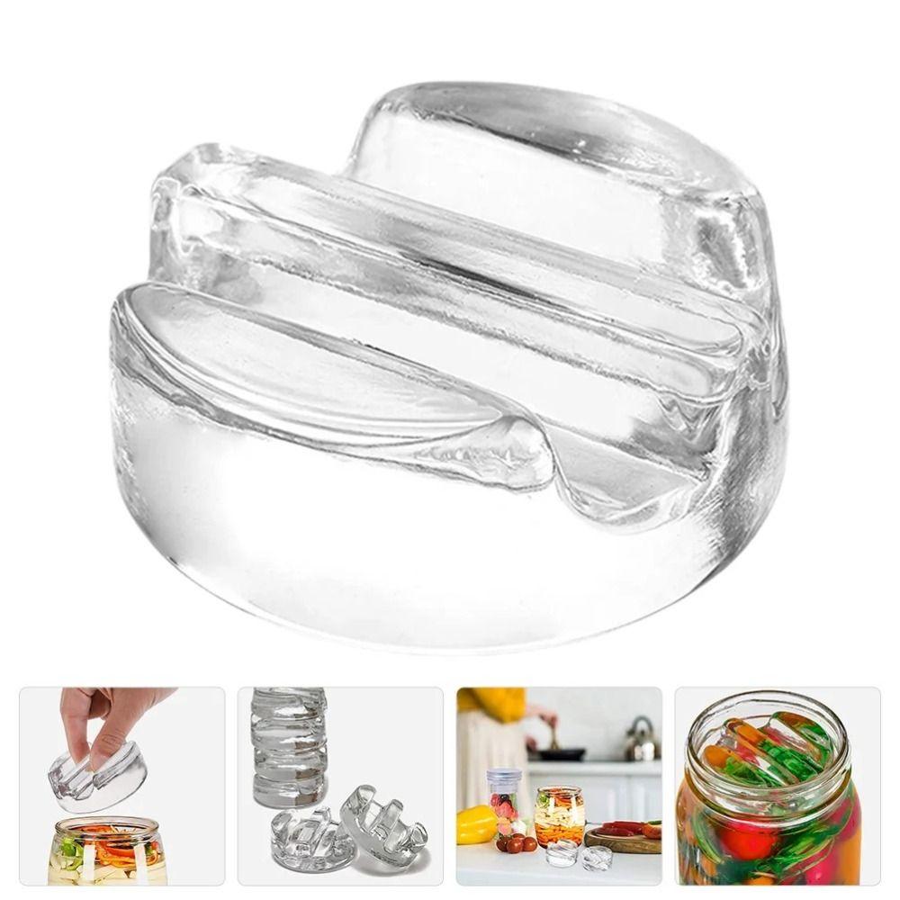 Easy Grip Handle Glass Fermenting Lid Clear Glass Pickle Jar Handle Lid Food Fermentation 7x3cm 
Easy Grip Handle Glass Fermenting Lid Clear Glass Pickle Jar Handle Lid Food Fermentation 7x3cm