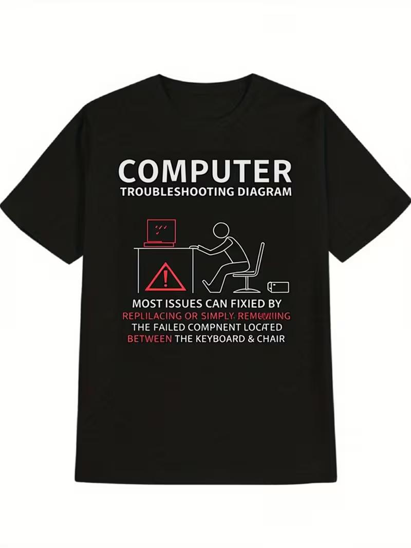 Funny Computer Engineer TshirtUnisex Casual Tops Title Text Cartoon Character Print UnisexS Top Casual Daily Wear Summer Top S
Funny Computer Engineer TshirtUnisex Casual Tops Title Text Cartoon Character Print UnisexS Top Casual Daily Wear Summer Top S