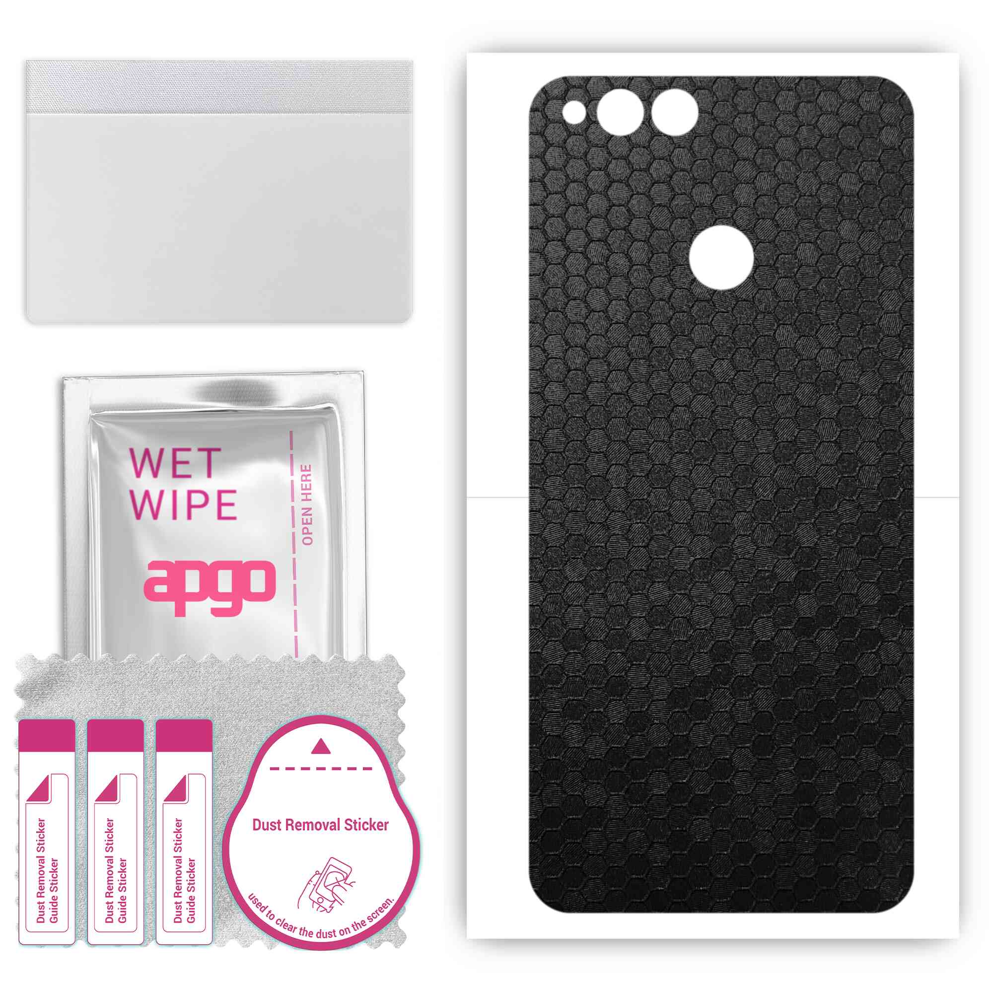 apgo Protective Skin Sticker for the back compatible with Honor 7X, Wrap Film, Foil, Vinyl - Pattern Black Honeycomb
apgo Protective Skin Sticker for the back compatible with Honor 7X, Wrap Film, Foil, Vinyl - Pattern Black Honeycomb