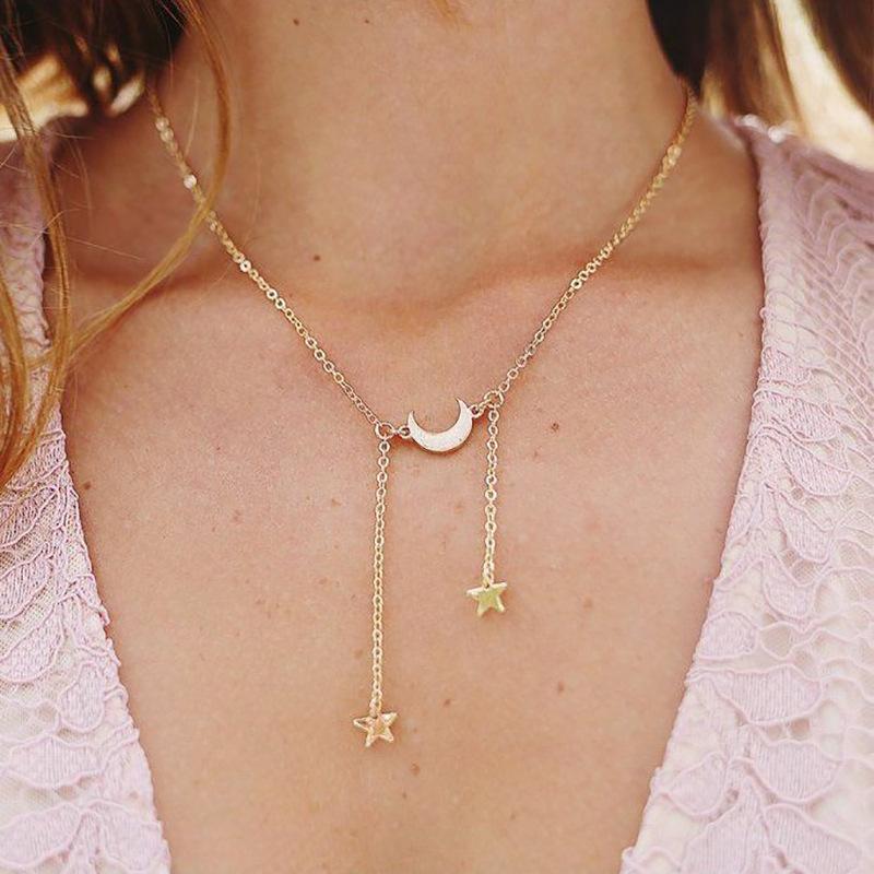 Bohemia Star Moon Pendant Necklace for Women Short Chain Chokers Necklaces Classic Party Zircon Collars Accessories Wholesale
Bohemia Star Moon Pendant Necklace for Women Short Chain Chokers Necklaces Classic Party Zircon Collars Accessories Wholesale