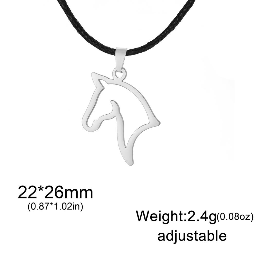 My Shape Horse Pendant Necklaces Stainless Steel Necklace Animal Horse Head Horserace Chain Horse Lover Lucky Amulet Jewelry
My Shape Horse Pendant Necklaces Stainless Steel Necklace Animal Horse Head Horserace Chain Horse Lover Lucky Amulet Jewelry