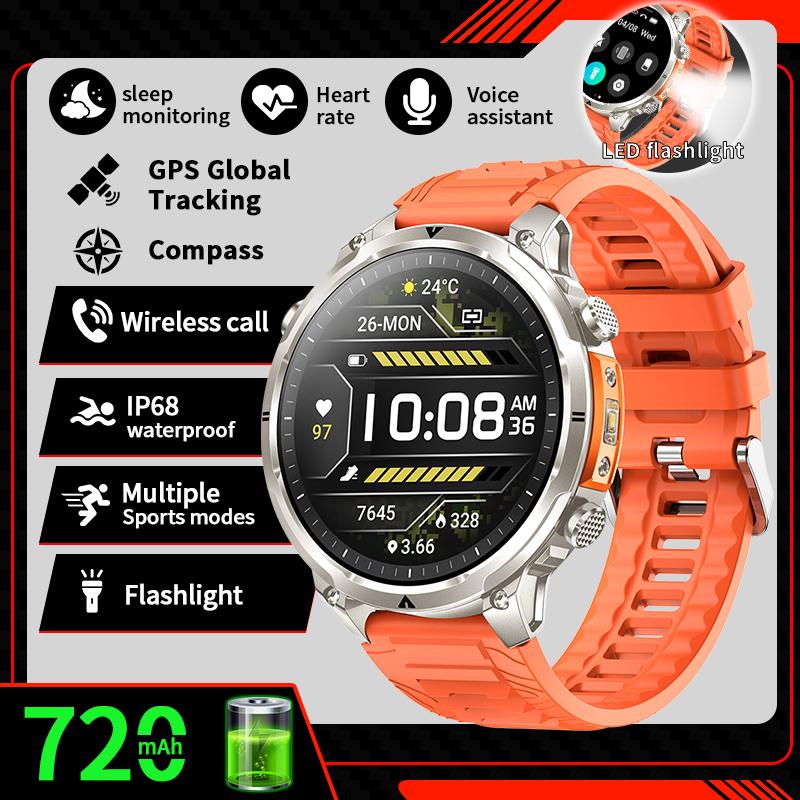 New GPS Smartwatch Man 720mAh Battery IP68 Waterproof Bluetooth Call 1.7 HD Sports Flashlight Compass Smart Watch Men Built-in GPS помаранчевий
New GPS Smartwatch Man 720mAh Battery IP68 Waterproof Bluetooth Call 1.7 HD Sports Flashlight Compass Smart Watch Men Built-in GPS помаранчевий