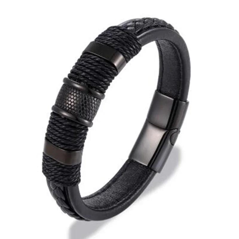 Men\\\\ s Classic Black Leather Bracelet Metal Magnetic Buckle Fashion Bracelet Jewelry Casual Daily All-Match Jewelry
Men\\\\ s Classic Black Leather Bracelet Metal Magnetic Buckle Fashion Bracelet Jewelry Casual Daily All-Match Jewelry