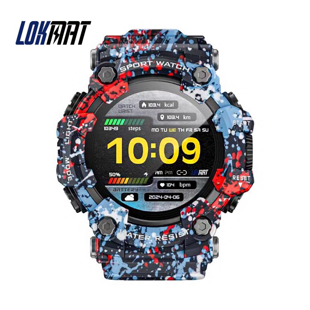 LOKMAT ATTACK GT Outdoor Tri-Proof Smartwatch with Bluetooth Calls, Compass, Flashlight, Sport Features
LOKMAT ATTACK GT Outdoor Tri-Proof Smartwatch with Bluetooth Calls, Compass, Flashlight, Sport Features
