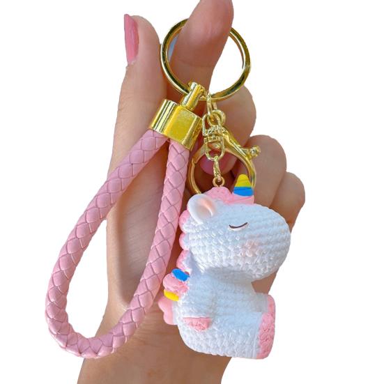 Keychain Pendant Resin Rainbow Unicorn Charm Key Holder with Braided Rope School Bag Hanging Ornament Key Accessory рожевий
Keychain Pendant Resin Rainbow Unicorn Charm Key Holder with Braided Rope School Bag Hanging Ornament Key Accessory рожевий