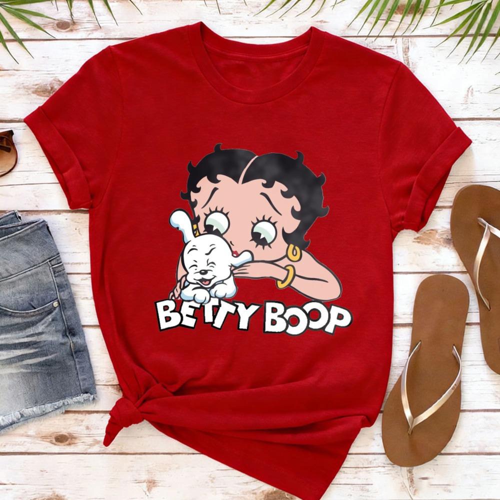 Vintage Retro Sweetheart Betty Boop Cartoon Style Graphic TShirt Women Short Sleeve Betty Boop Fan Casual Daily Outfit XS
Vintage Retro Sweetheart Betty Boop Cartoon Style Graphic TShirt Women Short Sleeve Betty Boop Fan Casual Daily Outfit XS