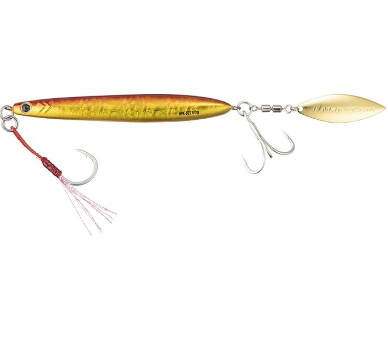 MAKI JIG JET 60g #03 Red Gold - Metal Jig Lure with Rear Blade for Saltwater Fishing 60g красный/золотой
MAKI JIG JET 60g #03 Red Gold - Metal Jig Lure with Rear Blade for Saltwater Fishing 60g красный/золотой