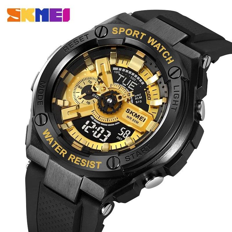 SKMEI Youth Cool LED Light Обратный отсчет Цифровые спортивные часы Мужские 5 бар Водонепроницаемый секундомер 4 будильника Мировое время Наручные часы
SKMEI Youth Cool LED Light Обратный отсчет Цифровые спортивные часы Мужские 5 бар Водонепроницаемый секундомер 4 будильника Мировое время Наручные часы