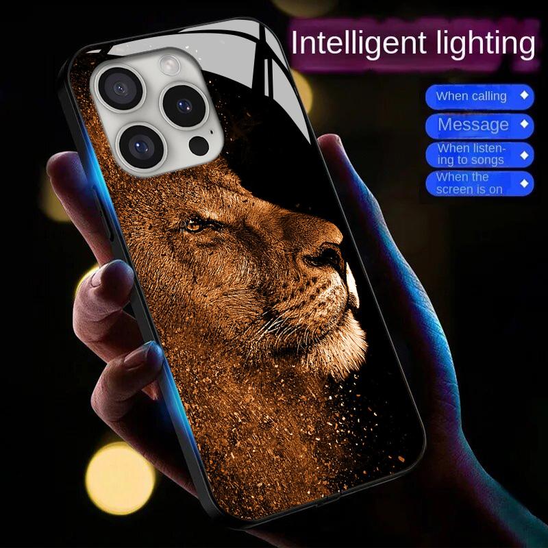 For iPhone 16 Pro Max Case Call Flash Series Pattern Printing Tempered Glass+TPU Combo Phone Case Lion With Profile
For iPhone 16 Pro Max Case Call Flash Series Pattern Printing Tempered Glass+TPU Combo Phone Case Lion With Profile