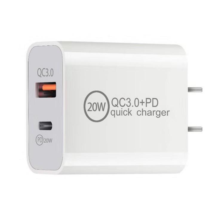 PD20W Fast Charger Head with QC3.0 Dual Port A+C, Compatible with iPhone 12, EU & US Specs 20W PD+QC EU Spec White
PD20W Fast Charger Head with QC3.0 Dual Port A+C, Compatible with iPhone 12, EU & US Specs 20W PD+QC EU Spec White