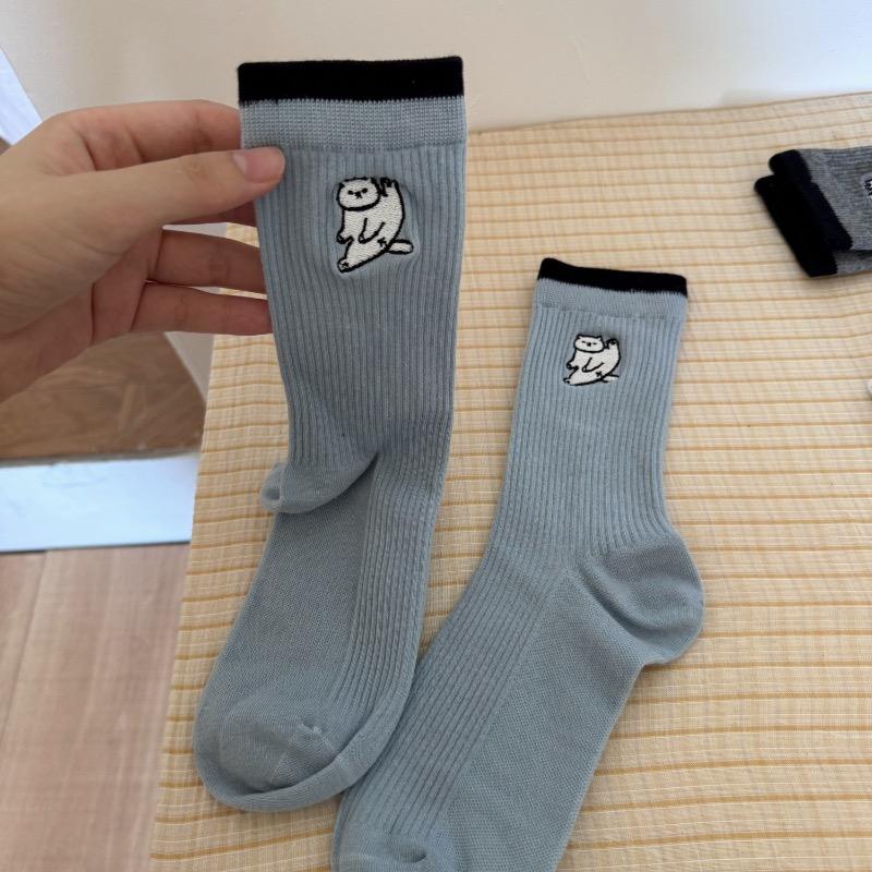 I Color-blocking Embroidered Cute Cat Socks, Combed Cotton Boneless Socks, Japanese-style Casual Sweat-absorbing and Breathable Mid-calf Socks 1 pair синій
I Color-blocking Embroidered Cute Cat Socks, Combed Cotton Boneless Socks, Japanese-style Casual Sweat-absorbing and Breathable Mid-calf Socks 1 pair синій
