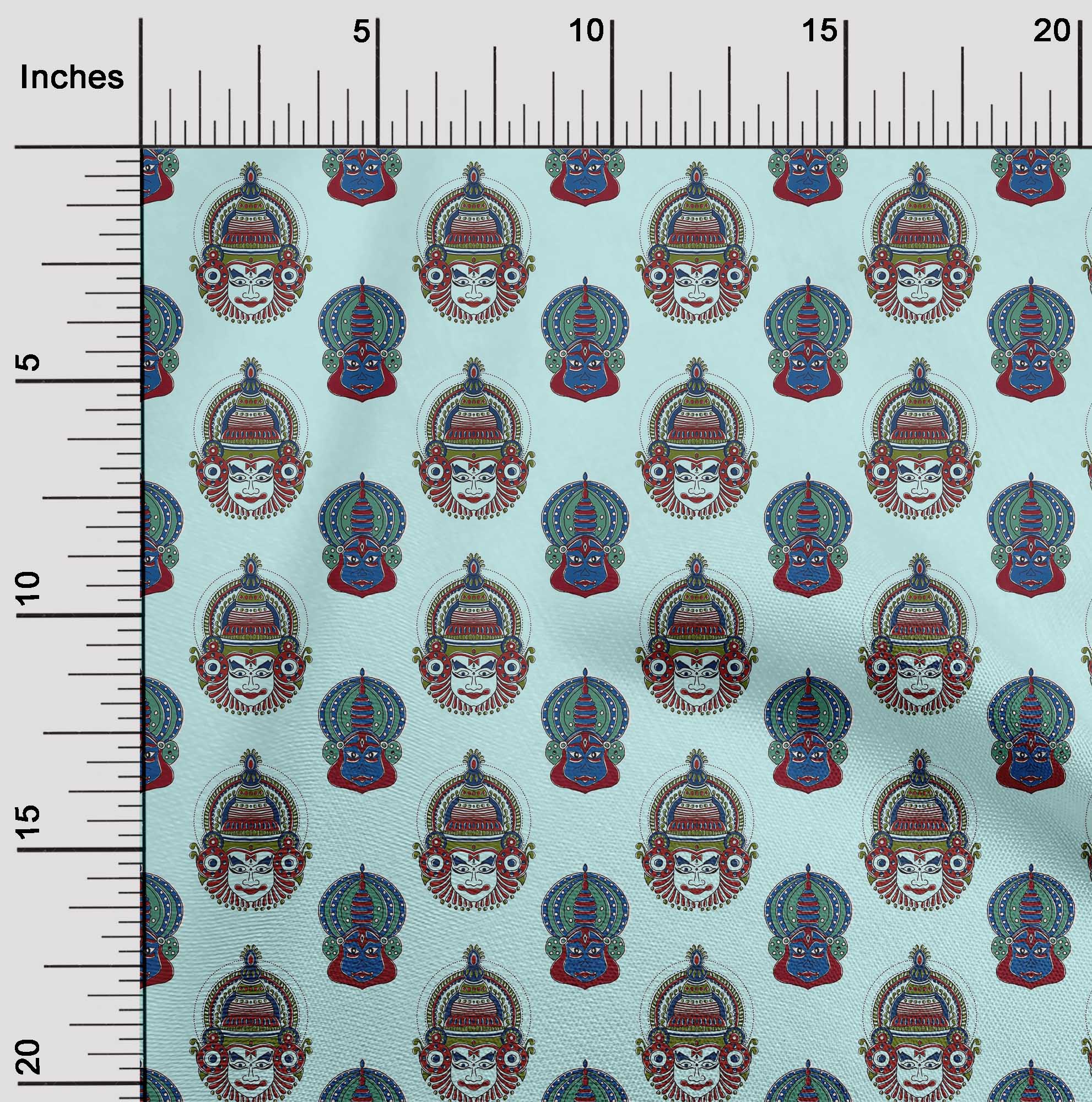oneOone Georgette Viscose Baby Blue Fabric Kathakali Mask Kalamkari Sewing Material Print Fabric By The Yard 42 Inch 42 Inch Wide - Georgette Viscose синій
oneOone Georgette Viscose Baby Blue Fabric Kathakali Mask Kalamkari Sewing Material Print Fabric By The Yard 42 Inch 42 Inch Wide - Georgette Viscose синій
