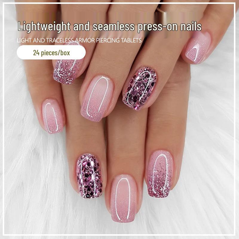 Popular Wearable Short Square Gradient Glitter Nail Tips - 24 Removable Pieces Gel Glue Version
Popular Wearable Short Square Gradient Glitter Nail Tips - 24 Removable Pieces Gel Glue Version