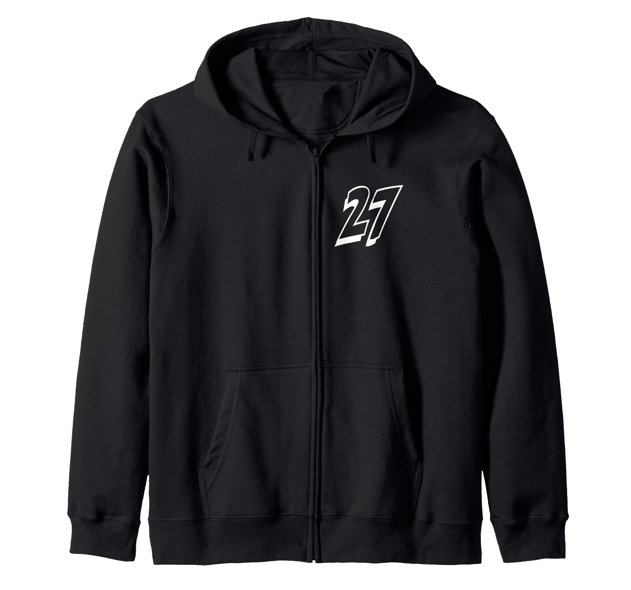 Number Twenty Seven #27 Sports Team Uniform Zip Hoodie
Number Twenty Seven #27 Sports Team Uniform Zip Hoodie