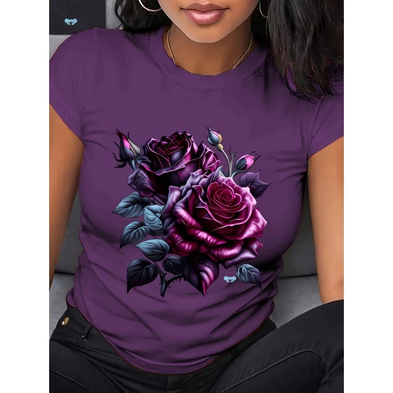 Summer Women s 3D Printed Rose Dark Series Breathable Simple and Personalized T-shirt S
Summer Women s 3D Printed Rose Dark Series Breathable Simple and Personalized T-shirt S
