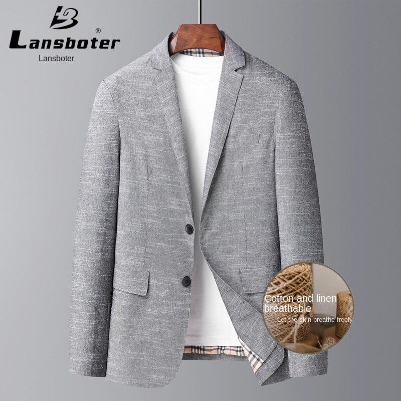 Льняной костюм Lansboter, впитывающий пот и дышащий весной и летом, мужской повседневный костюм из хлопка и льна, приталенный крой, маленькое пальто, мужской
Льняной костюм Lansboter, впитывающий пот и дышащий весной и летом, мужской повседневный костюм из хлопка и льна, приталенный крой, маленькое пальто, мужской
