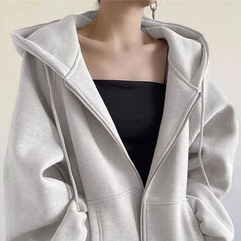 Женская флисовая толстовка на осень-зиму, утолщенная, с капюшоном, на молнии, свободная S
Женская флисовая толстовка на осень-зиму, утолщенная, с капюшоном, на молнии, свободная S