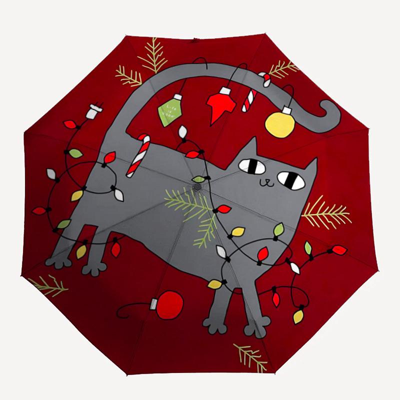 1pc Christmas Cat Automatic Folding Umbrella - Compact 8-Rib Design, Durable Plastic & Iron, Lightweight for Outdoor Daily Use068
1pc Christmas Cat Automatic Folding Umbrella - Compact 8-Rib Design, Durable Plastic & Iron, Lightweight for Outdoor Daily Use068