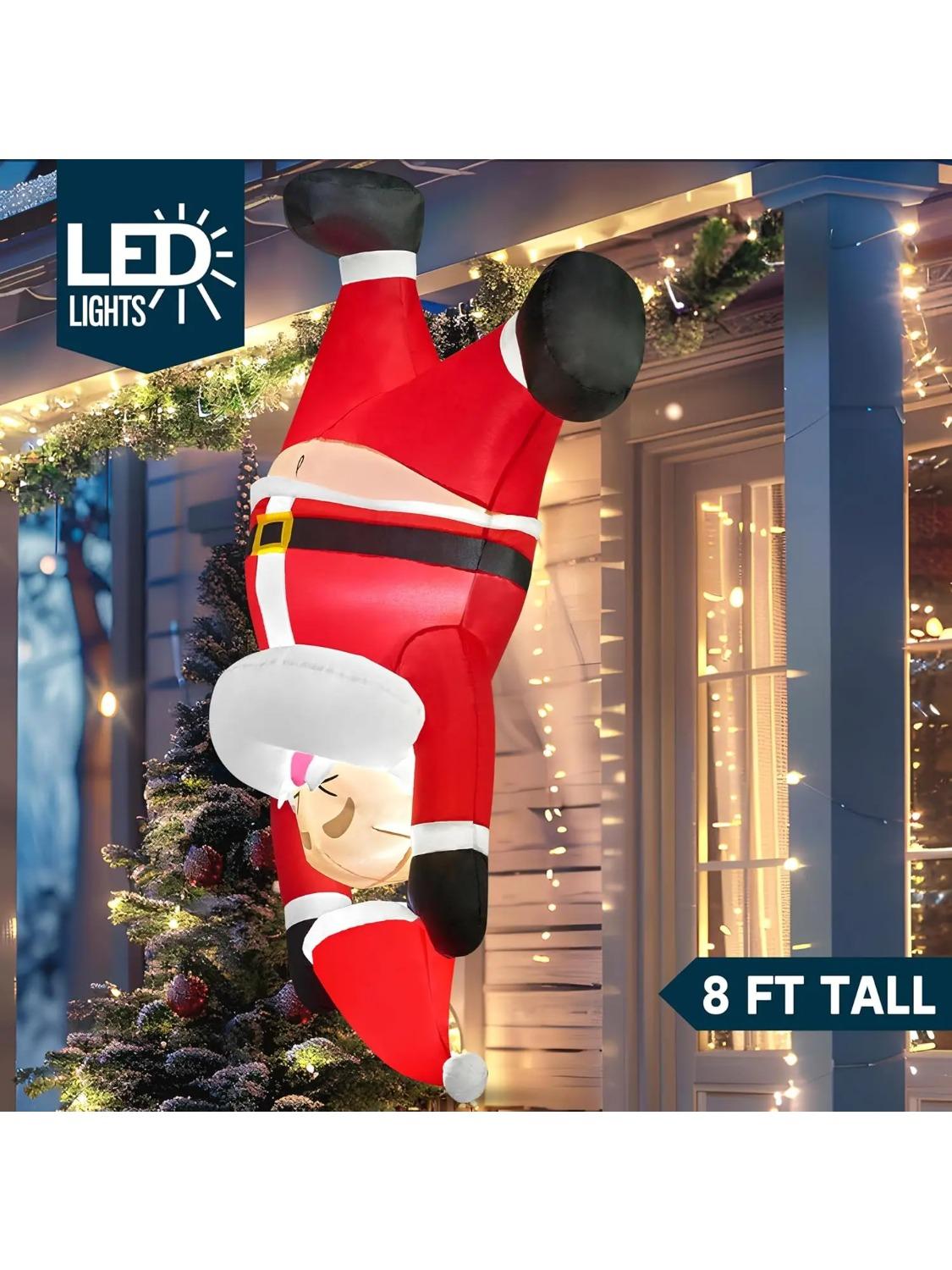 Joyfy 6 FT Christmas Inflatables Santa Outdoor Decorations Hanging Upside Down Santa with Built-in LEDs for Holiday Party Garden
Joyfy 6 FT Christmas Inflatables Santa Outdoor Decorations Hanging Upside Down Santa with Built-in LEDs for Holiday Party Garden