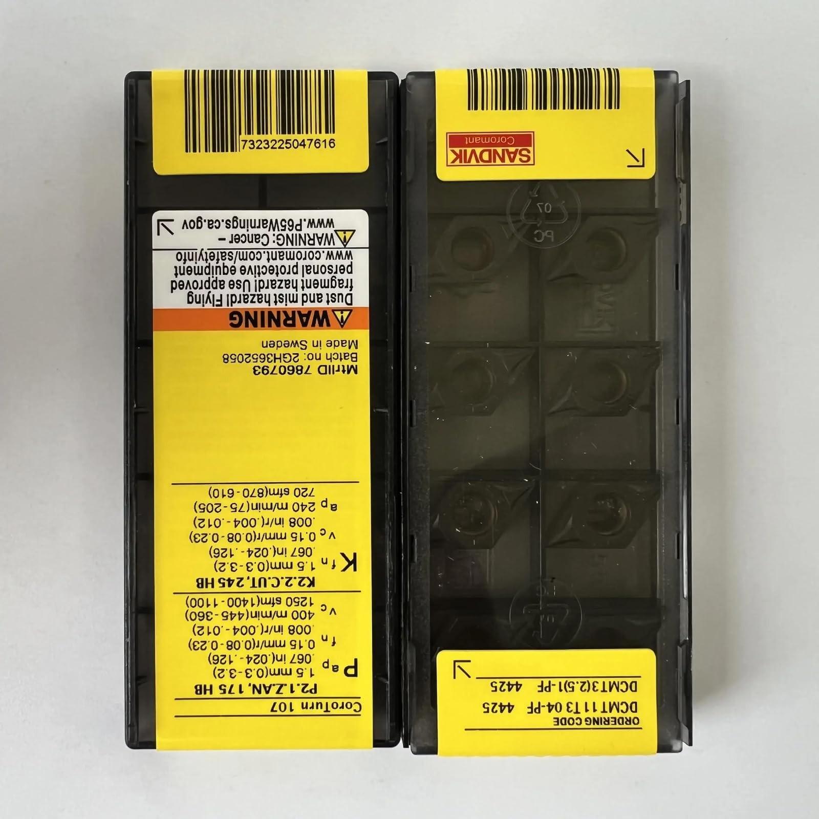 Original Sandvik / DCMT11T304-PF 4425 / CNC lathe carbide blade 10 PCS
Original Sandvik / DCMT11T304-PF 4425 / CNC lathe carbide blade 10 PCS