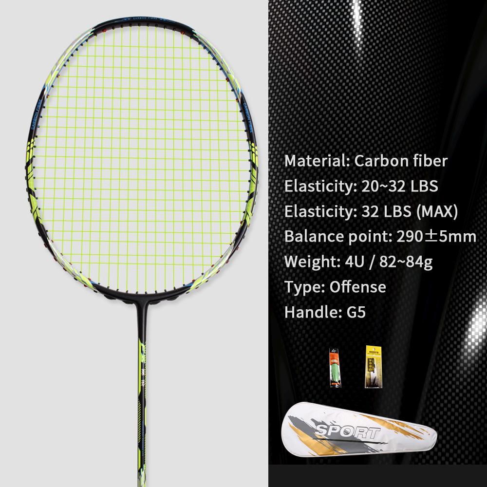 21-30 LBS badminton racket carbon fiber man woman adult high elasticity durable major Attack racket defense Competition level 21LBS
21-30 LBS badminton racket carbon fiber man woman adult high elasticity durable major Attack racket defense Competition level 21LBS