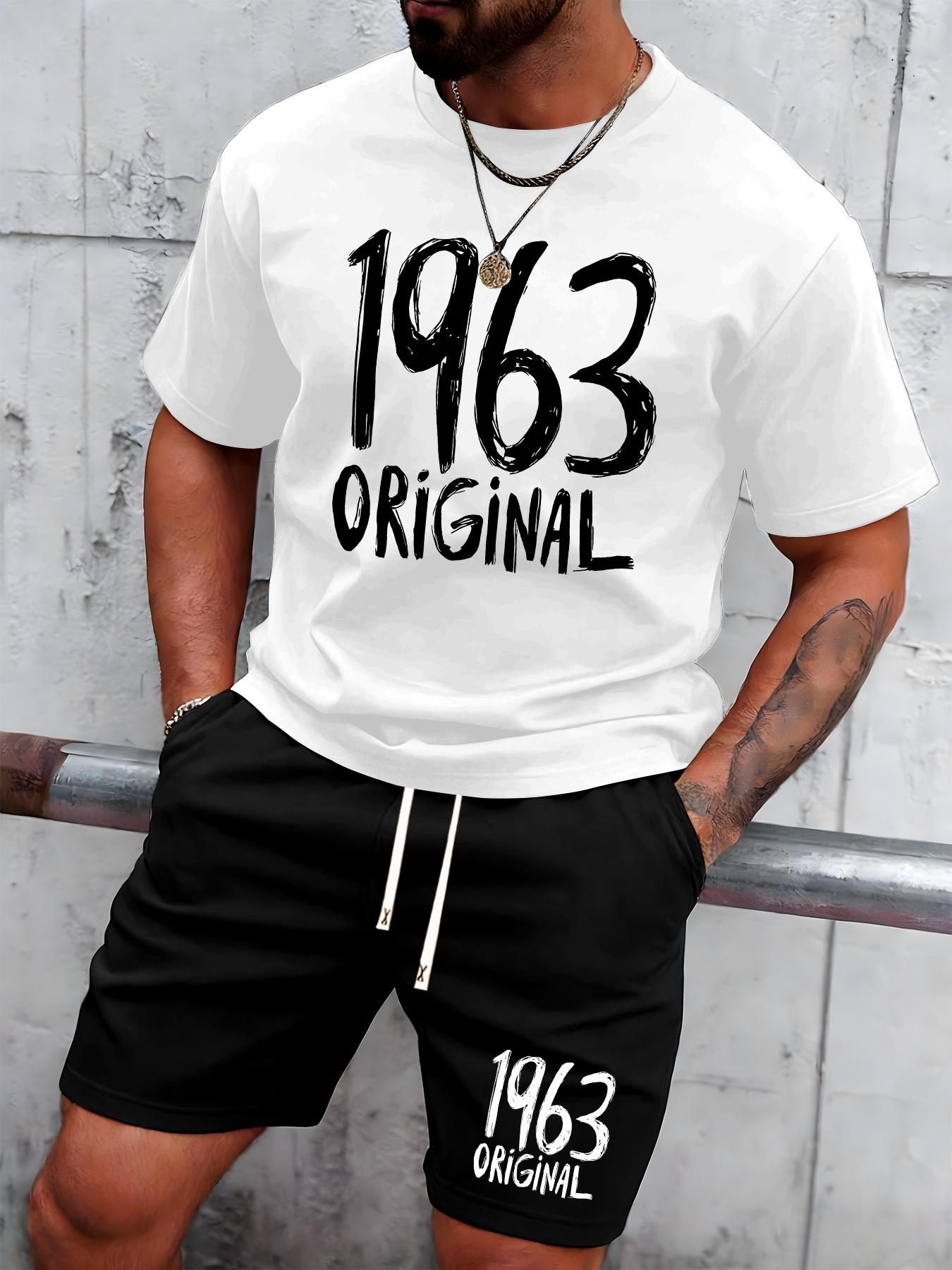 European Size Men s Summer T-Shirt , 1963 Vintage Print Shorts T-Shirt, Casual Sportswear Trendy Versatile Top 4XL білий
European Size Men s Summer T-Shirt , 1963 Vintage Print Shorts T-Shirt, Casual Sportswear Trendy Versatile Top 4XL білий