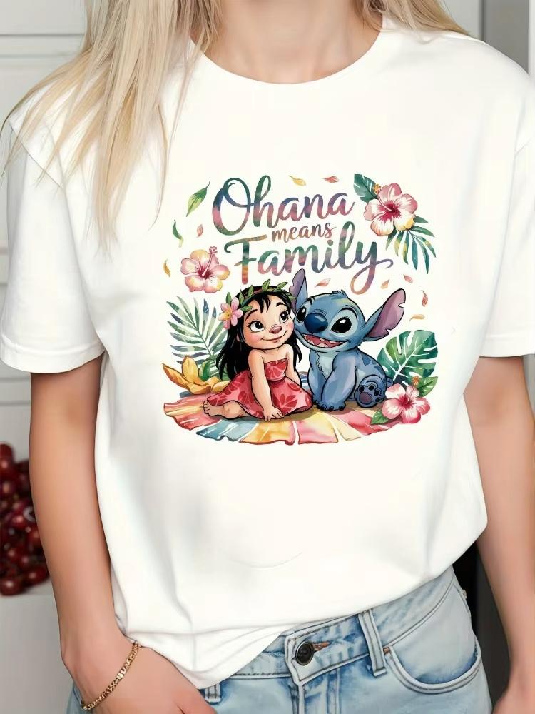 2026 New Lily Cartoon Pattern Ohana Means Home Design Print High Quality Fashion WoUnisex Loose Plus Size Short Sleeve S
2026 New Lily Cartoon Pattern Ohana Means Home Design Print High Quality Fashion WoUnisex Loose Plus Size Short Sleeve S