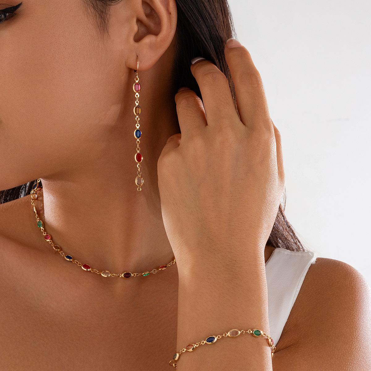 Necklace light luxury ins colored rhinestones stacked necklace, cold wind metal thin chain pendant see details
Necklace light luxury ins colored rhinestones stacked necklace, cold wind metal thin chain pendant see details