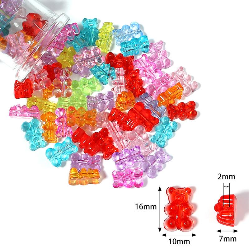 50pcs Colorful Transparent Cute Gummy Bear Acrylic beads for Jewelry Making DIY Necklace Bracelet Earrings Christmas Gift
50pcs Colorful Transparent Cute Gummy Bear Acrylic beads for Jewelry Making DIY Necklace Bracelet Earrings Christmas Gift