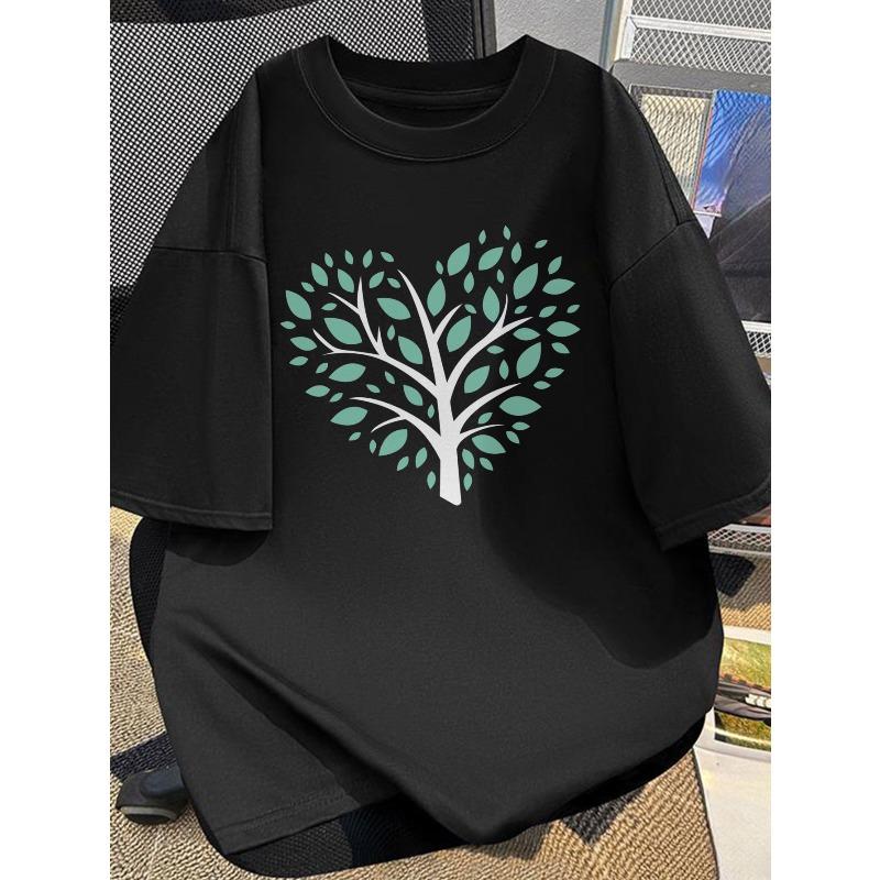 European sizes Men S Short-Sleeve T-Shirt with Heart-Shaped Leaf Print, Casual Commuting Top 4XL чорний
European sizes Men S Short-Sleeve T-Shirt with Heart-Shaped Leaf Print, Casual Commuting Top 4XL чорний