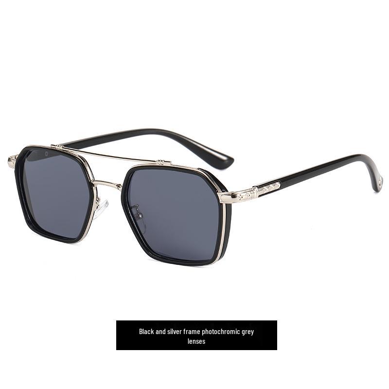 Мужские летние фотохромные солнцезащитные очки для близорукости с изменяющимся цветом, в стиле знаменитостей, с двойной переносицей, в большой оправе
Мужские летние фотохромные солнцезащитные очки для близорукости с изменяющимся цветом, в стиле знаменитостей, с двойной переносицей, в большой оправе