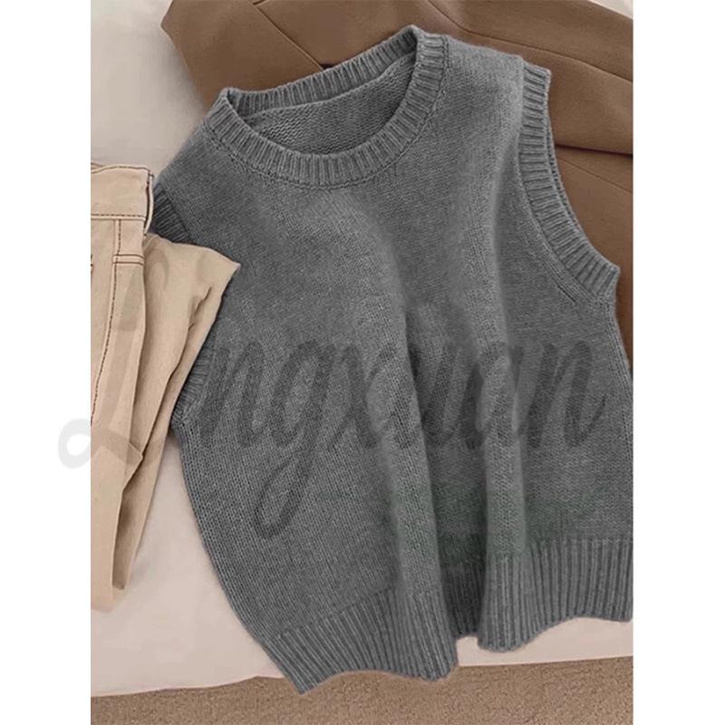 Women s Retro Knit Round Neck Vest - Soft, Loose, Sleeveless Tank for Autumn/Winter One Size темно-сірий колір
Women s Retro Knit Round Neck Vest - Soft, Loose, Sleeveless Tank for Autumn/Winter One Size темно-сірий колір