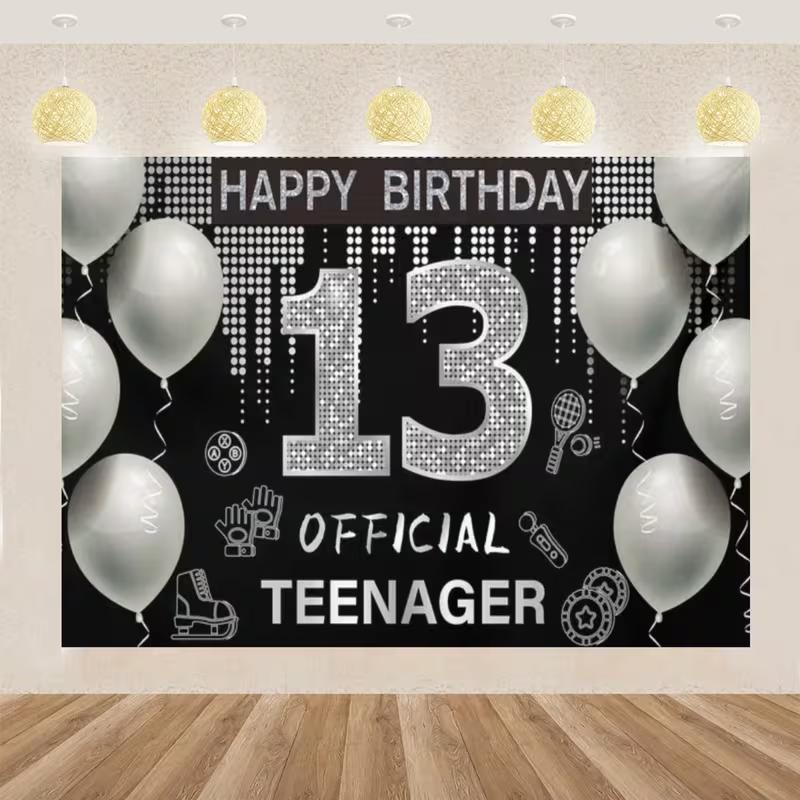 2D Official Teenager 13th Birthday Backdrop, Party Photo Background 47.2x31.5inch/120*80cm
2D Official Teenager 13th Birthday Backdrop, Party Photo Background 47.2x31.5inch/120*80cm