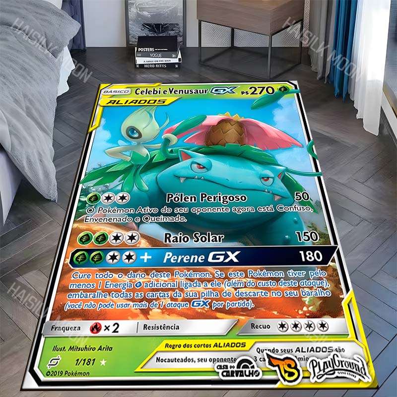 Japanese Classic P-Pokemon Bulbasaur Cards Pattern Carpet for LivingRoom Bedroom Sofa Mat Area Rug Home Decor Play Mat Potdemiel 40cm x 60cm
Japanese Classic P-Pokemon Bulbasaur Cards Pattern Carpet for LivingRoom Bedroom Sofa Mat Area Rug Home Decor Play Mat Potdemiel 40cm x 60cm