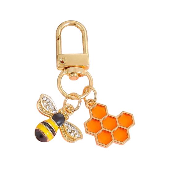 Keychain Pendant Decorative Bee Shape Keychain with Rhinestones Dripping Oil Compact Lightweight Versatile Backpack Accessory A
Keychain Pendant Decorative Bee Shape Keychain with Rhinestones Dripping Oil Compact Lightweight Versatile Backpack Accessory A
