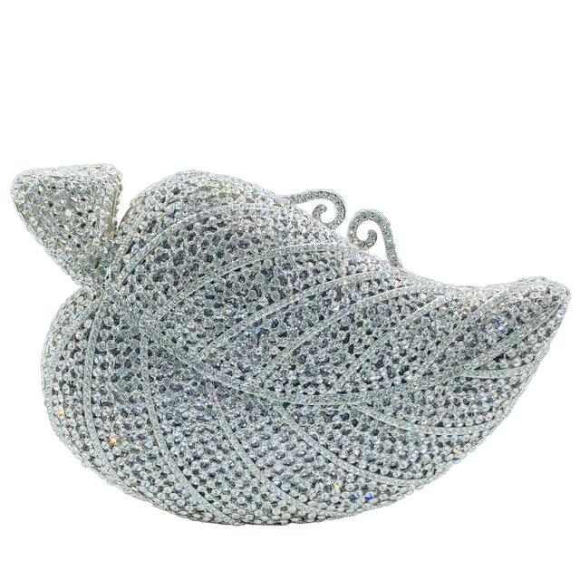 Boutique De FGG Green Leaf Rhinestone Clutch Purses for Women, Formal Crystal Clutch Evening Handbags, Wedding Party Minaudiere Small and Heavy
Boutique De FGG Green Leaf Rhinestone Clutch Purses for Women, Formal Crystal Clutch Evening Handbags, Wedding Party Minaudiere Small and Heavy