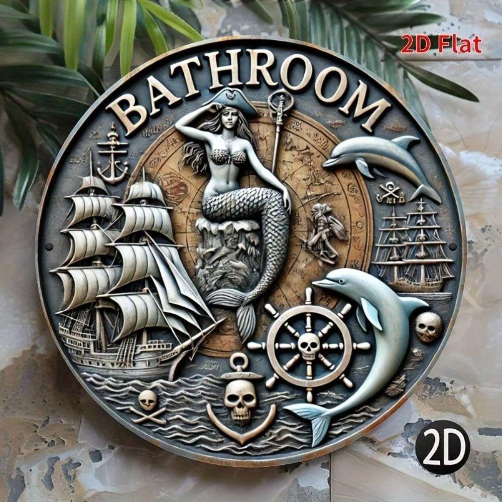 Metal Poster Pirate Ship Mermaid Wall Art 8x8 Inch Retro Tin Sign for Bar Bathroom
Metal Poster Pirate Ship Mermaid Wall Art 8x8 Inch Retro Tin Sign for Bar Bathroom