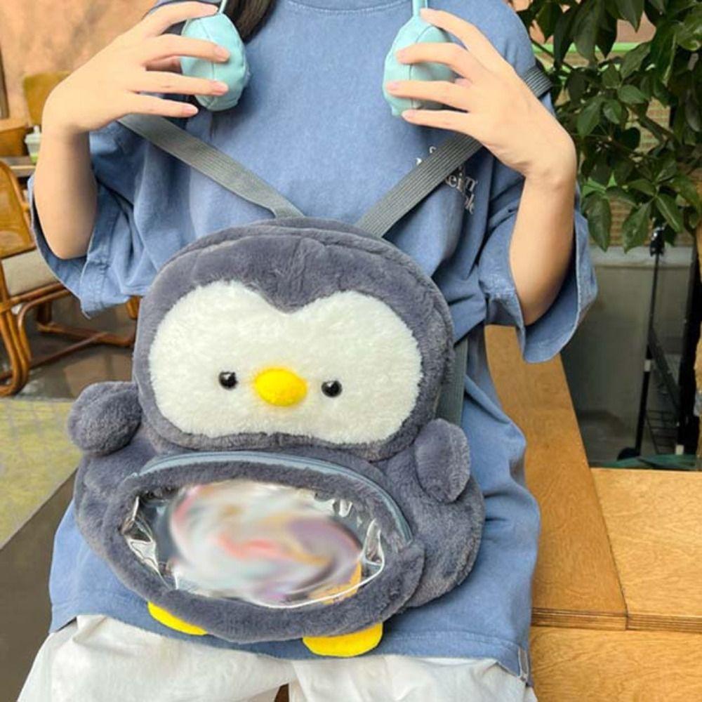 Transparent Pocket Earphone Penguin Backpack Doll Animal Shoulder Bag Cute Lamb Doll Itabag Girls Penguin 
Transparent Pocket Earphone Penguin Backpack Doll Animal Shoulder Bag Cute Lamb Doll Itabag Girls Penguin