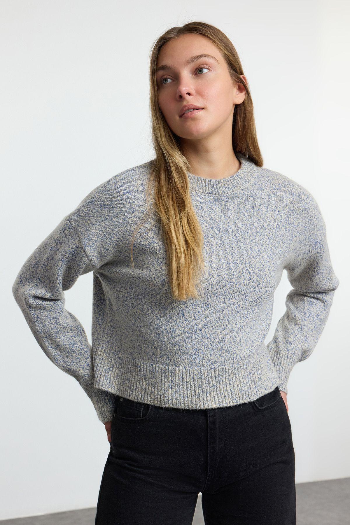 Women s Fashion Stylish Sweater Blue Cotton Hair Knit Knitwear Sweater TWOAW25KZ00214 S
Women s Fashion Stylish Sweater Blue Cotton Hair Knit Knitwear Sweater TWOAW25KZ00214 S