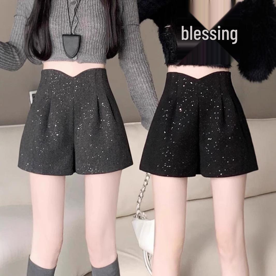 2024 Autumn/Winter Heavy Sequin Wool Blend A-Line Wide Leg Shorts - Slimming and Hip-Hiding XS чёрный
2024 Autumn/Winter Heavy Sequin Wool Blend A-Line Wide Leg Shorts - Slimming and Hip-Hiding XS чёрный