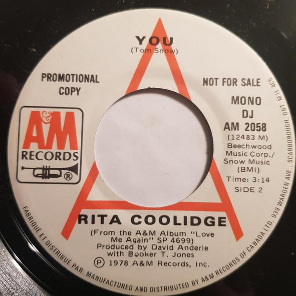 7inch Record RITA COOLIDGE You AM2058 AM Records 1978 Canada CountryFolk Used
7inch Record RITA COOLIDGE You AM2058 AM Records 1978 Canada CountryFolk Used