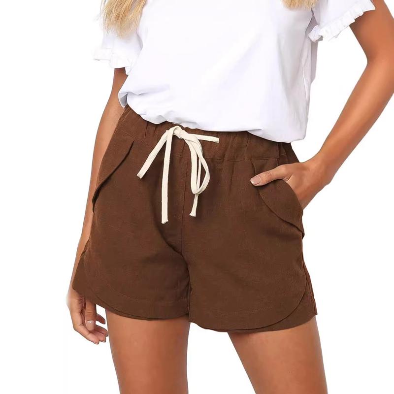 Women Solid Color Casual Shorts High-waisted Lace-up Stretch Sweatpants L
Women Solid Color Casual Shorts High-waisted Lace-up Stretch Sweatpants L