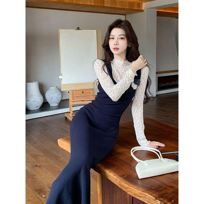 Women s Winter Lace Long Sleeve U-Neck Knit Vest Dress with Fishtail Skirt M (90-100 lbs)
Women s Winter Lace Long Sleeve U-Neck Knit Vest Dress with Fishtail Skirt M (90-100 lbs)