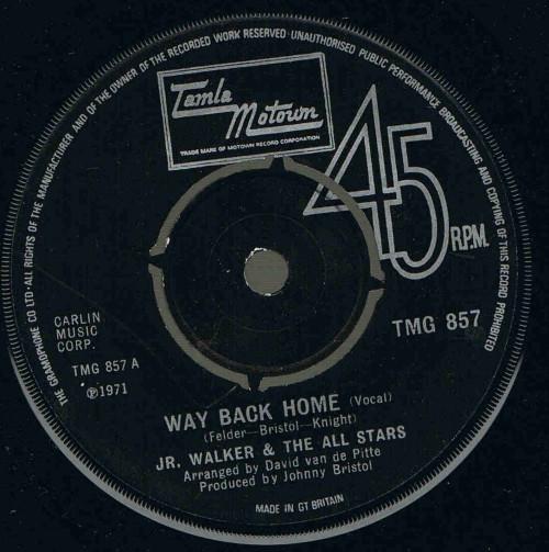 7inch Record JUNIOR WALKER & THE ALL STARS - Way Back Home TMG857 Tamla Motown 1971 UK Soul/Funk Used
7inch Record JUNIOR WALKER & THE ALL STARS - Way Back Home TMG857 Tamla Motown 1971 UK Soul/Funk Used