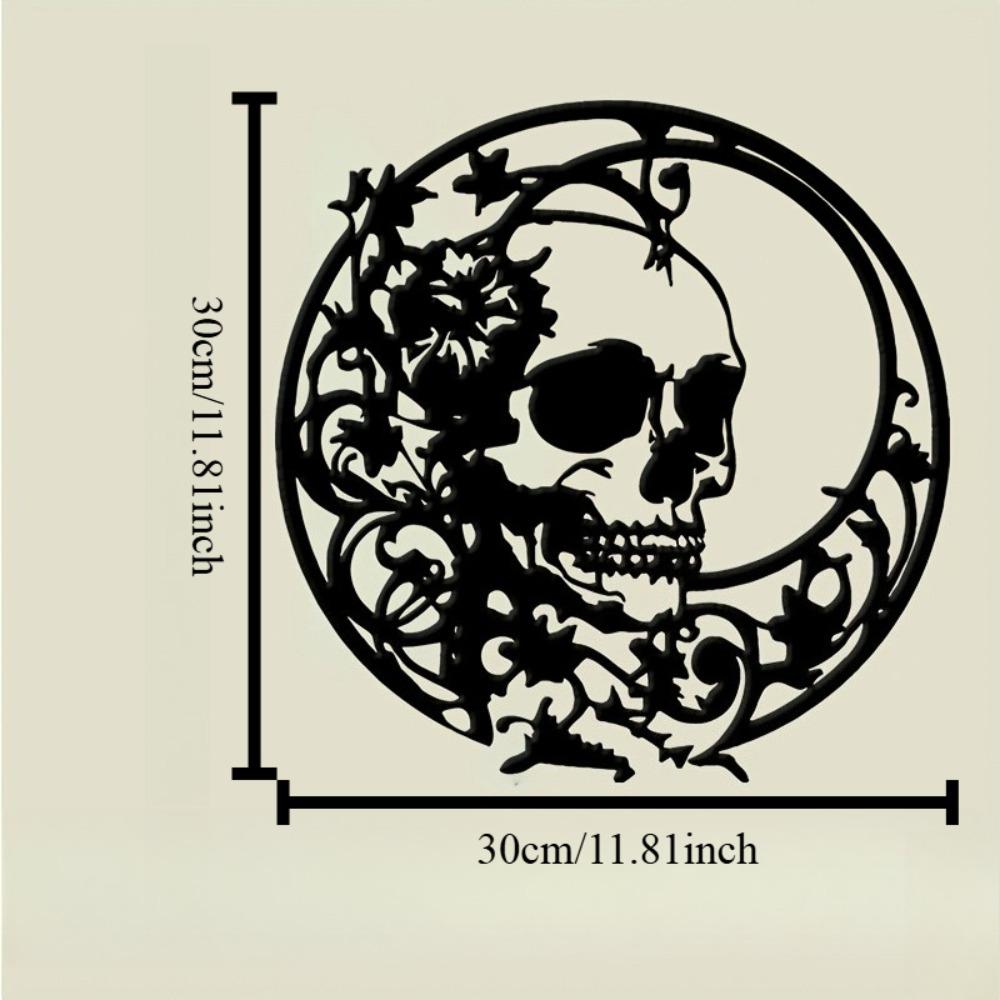 Metal Wall Art Crescent Moon Skull Sculpture, Gothic Mystical Decor for Bedroom Study Outdoor, Halloween Christmas Gift for Dark Art Lovers S-30cm/12inch
Metal Wall Art Crescent Moon Skull Sculpture, Gothic Mystical Decor for Bedroom Study Outdoor, Halloween Christmas Gift for Dark Art Lovers S-30cm/12inch