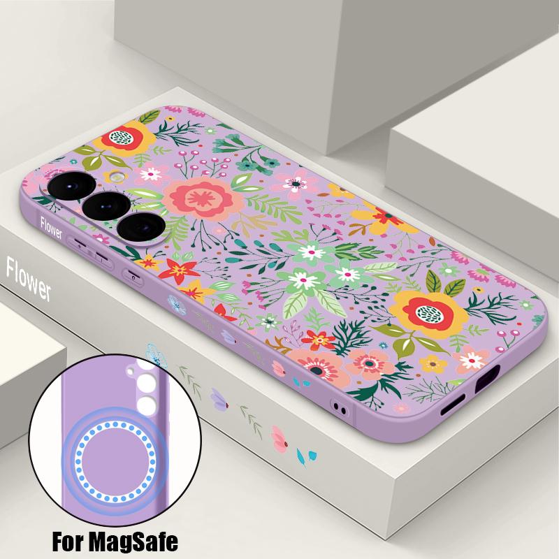 Floral Case For Samsung Galaxy S26 S25 Ultra S24 S23 FE S22 Plus S21 Built-in Metal Plate Magnetic Silicone Cover Samsung S26 Ultra фиолетовый
Floral Case For Samsung Galaxy S26 S25 Ultra S24 S23 FE S22 Plus S21 Built-in Metal Plate Magnetic Silicone Cover Samsung S26 Ultra фиолетовый