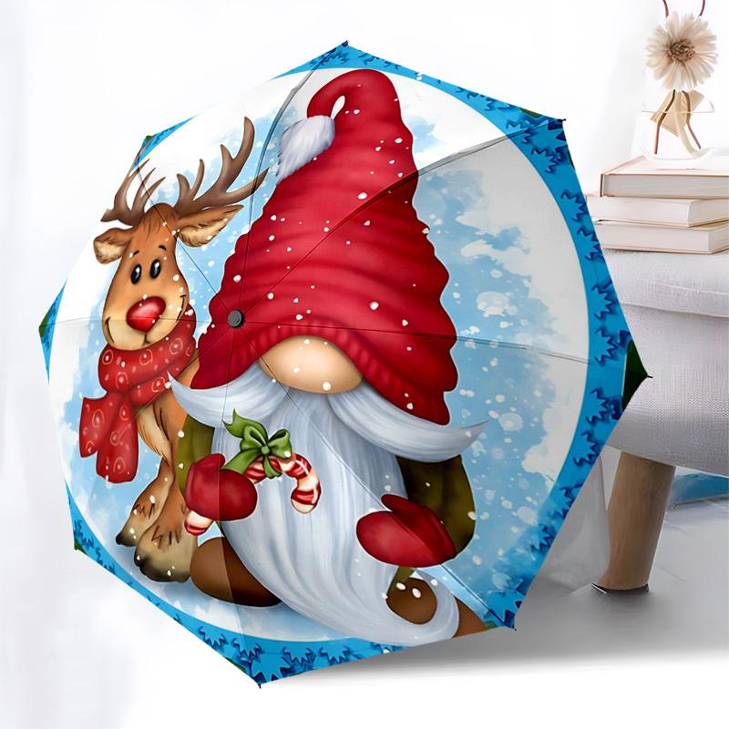 1pc Christmas Gnome & Reindeer Auto Open Close Umbrella, Portable 3-Fold Design with 8-Bone Iron Frame, Outdoor for Fans, Travelers, Daily Use, Festiv
1pc Christmas Gnome & Reindeer Auto Open Close Umbrella, Portable 3-Fold Design with 8-Bone Iron Frame, Outdoor for Fans, Travelers, Daily Use, Festiv
