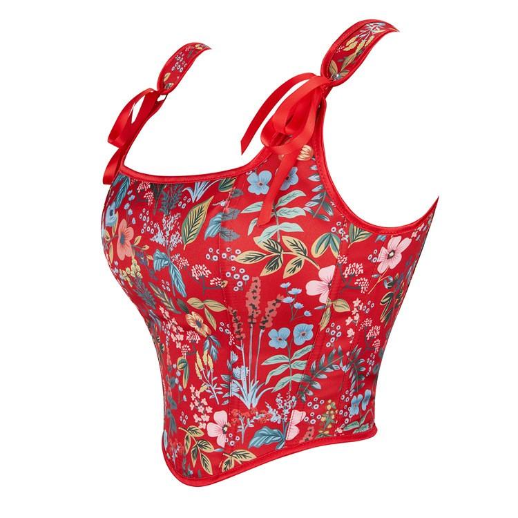 Women Floral Print Short Corset Top Sleeveless Vintage Style Bustier with Adjustable Shoulder Straps and Structured Boning for Support L красный
Women Floral Print Short Corset Top Sleeveless Vintage Style Bustier with Adjustable Shoulder Straps and Structured Boning for Support L красный