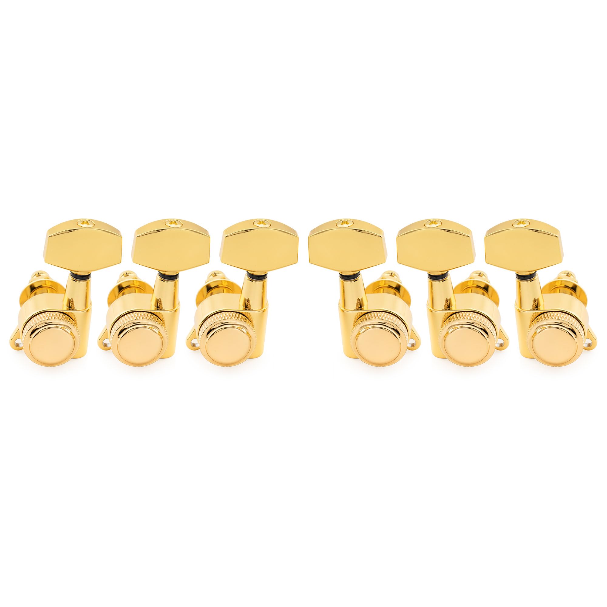 Musiclily Pro L3R3 Locking Tuning Pegs, 18:1 Gear Ratio, Large Hex Buttons, 45° Screws, for Acoustic/Electric Guitars, Gold
Musiclily Pro L3R3 Locking Tuning Pegs, 18:1 Gear Ratio, Large Hex Buttons, 45° Screws, for Acoustic/Electric Guitars, Gold